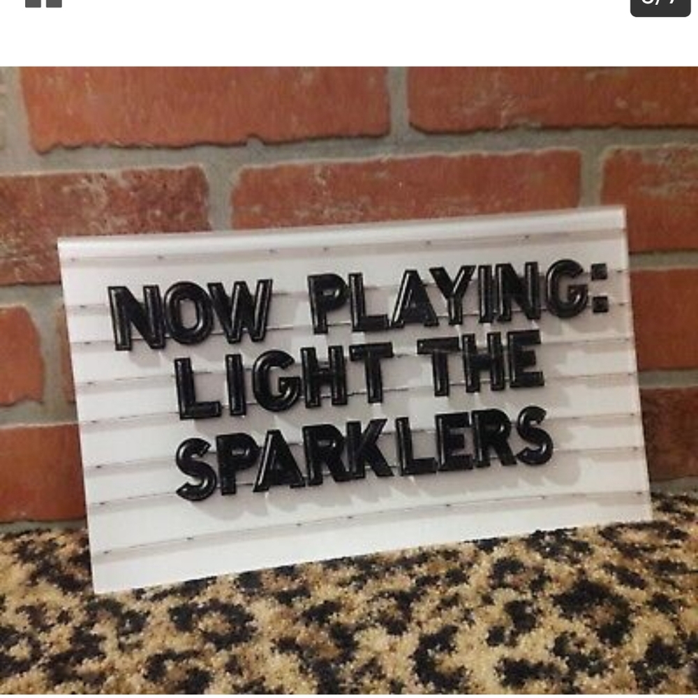 kate spade White & Black Marquee Letter Board Sign